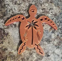 Tortue de mer et palmier - décoration murale — photo 3