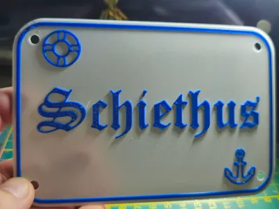 "Schiethus Toilet Sign in Enamel Look"