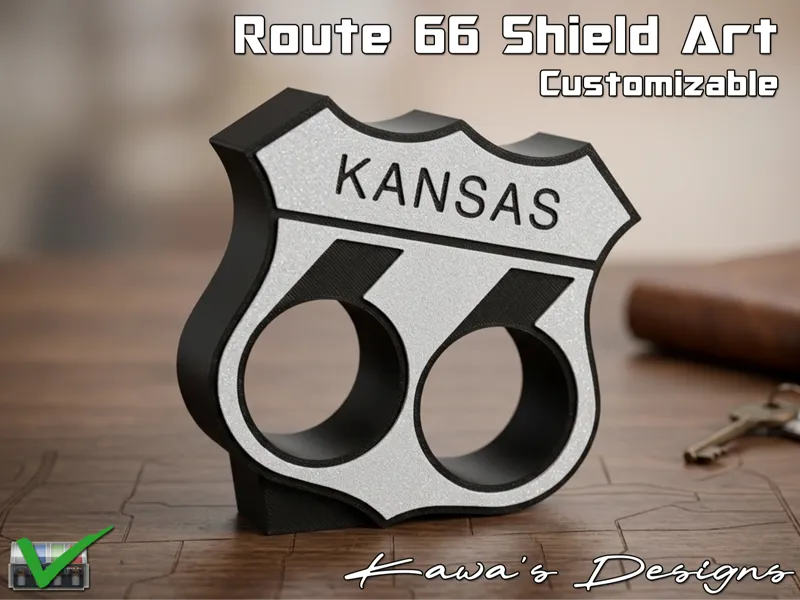 Route 66 Shield Art (Customizable)