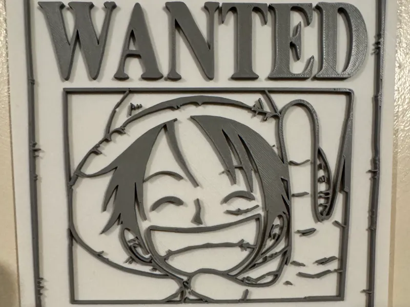 Luffy One piece wanted poster (NO AMS REQUIRED)
