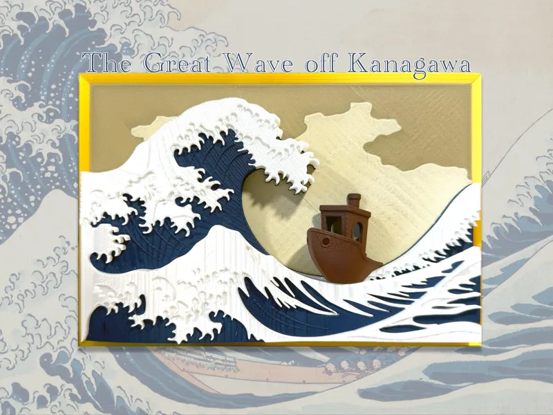 【神奈川冲浪里】海浪破框而出，Benchy 踏浪前行