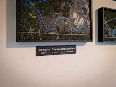 3D Racetrack Display Nameplates