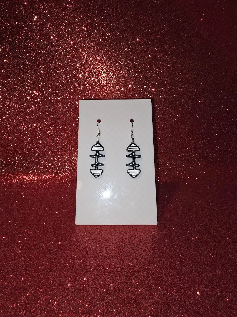 Love fitness earrings view 2