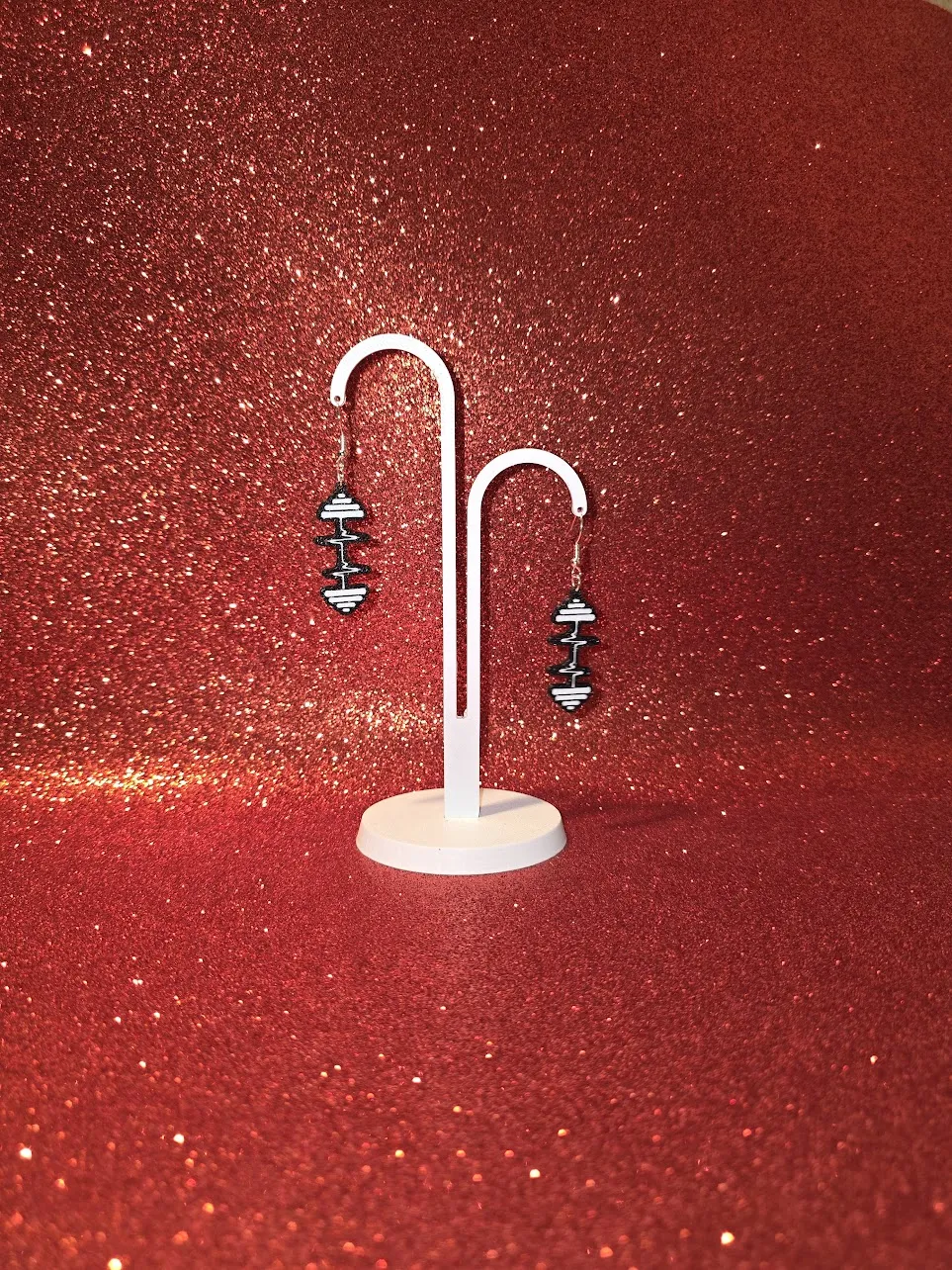 Love fitness earrings view 3