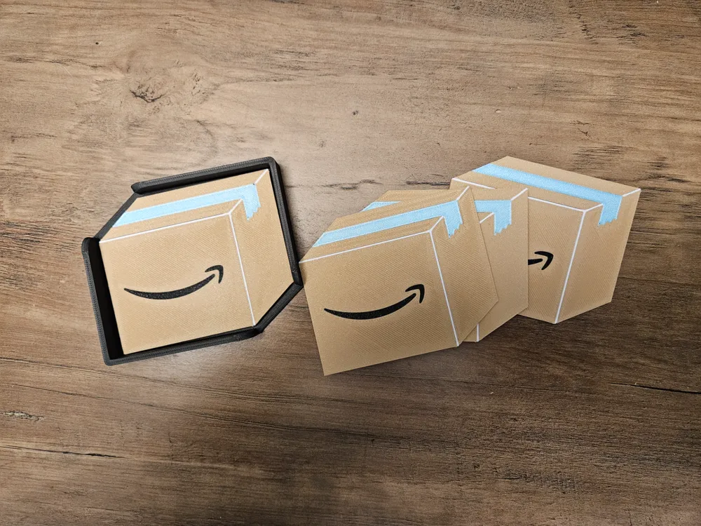 AMAZON Box Coasters with bases for 4 or 8 coasters - Perfect for a ...