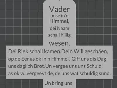 Our Father in Low German