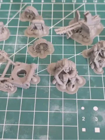 Modelo para impresión 3D: Mole Men Tri Pod Weapon Team — vista de referencia 2