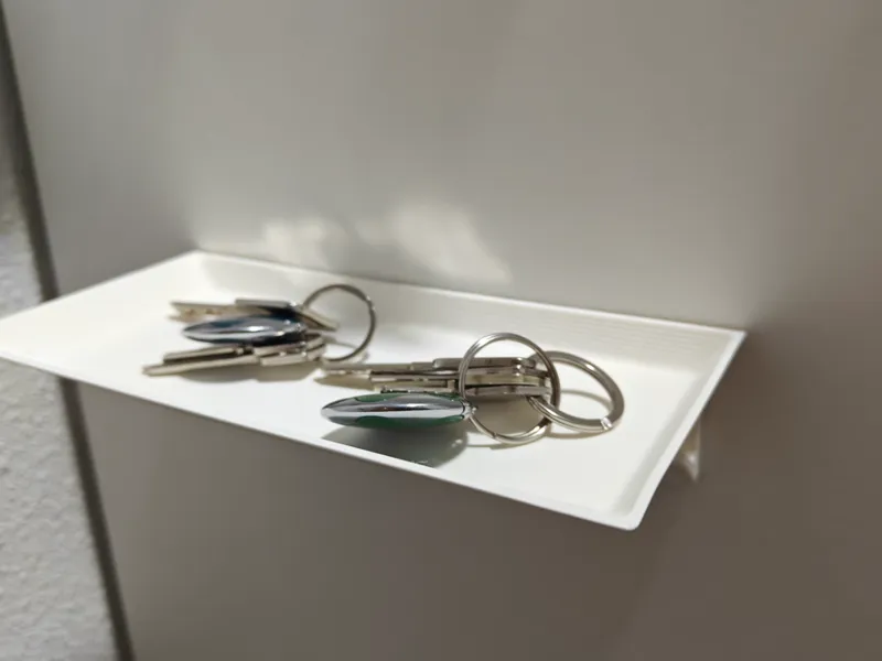 Wall mounted key tray