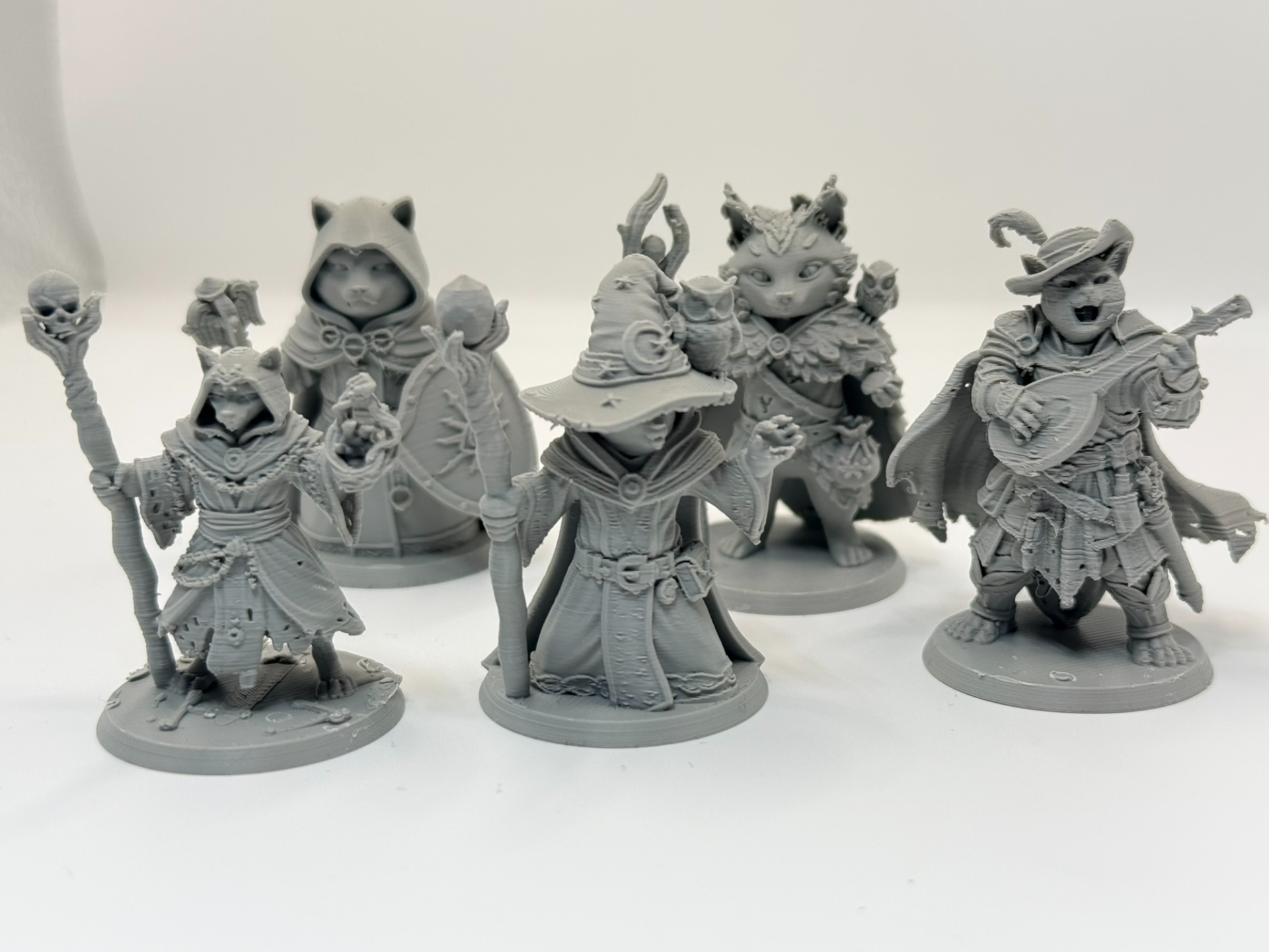 D&D Adventure Cats: 1/32mm Hero Squad (6 Minis)