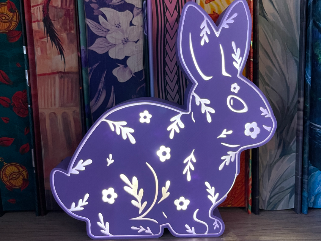 Floral Bunny Lantern Light-Up Spring & Cozy Decor