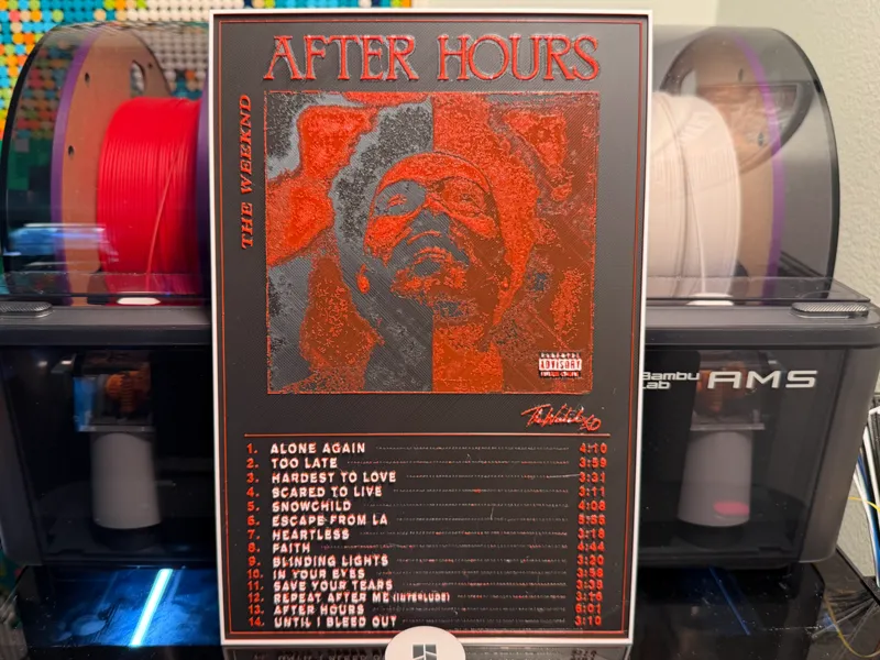 The Weeknd After Hours Album HueForge Poster