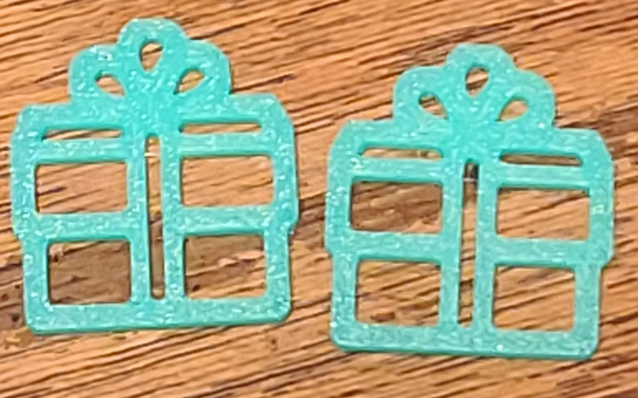 Christmas Flower, Present, Candle Earrings view 4