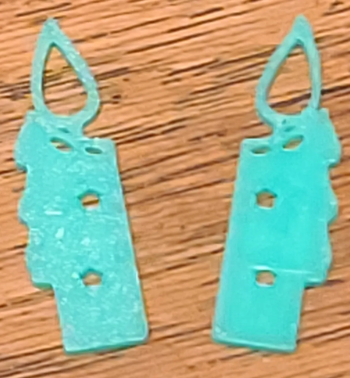 Christmas Flower, Present, Candle Earrings view 3