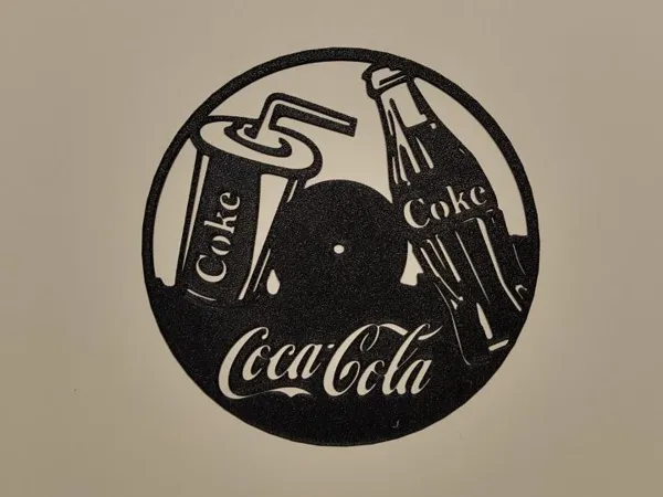 Horloge murale style Coca-Cola