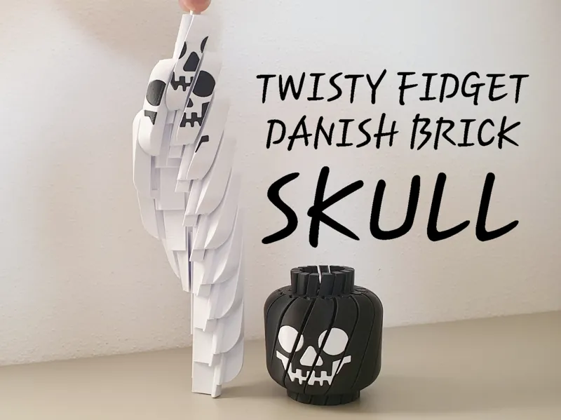 Twisty fidget danish brick skull