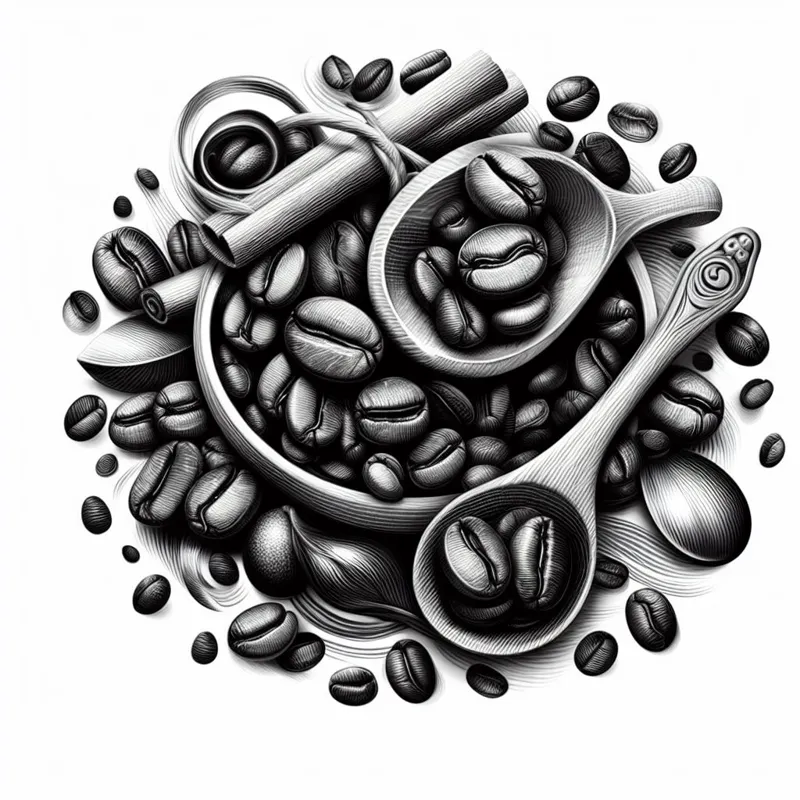 Coffee beans Black/White - Hueforge 
