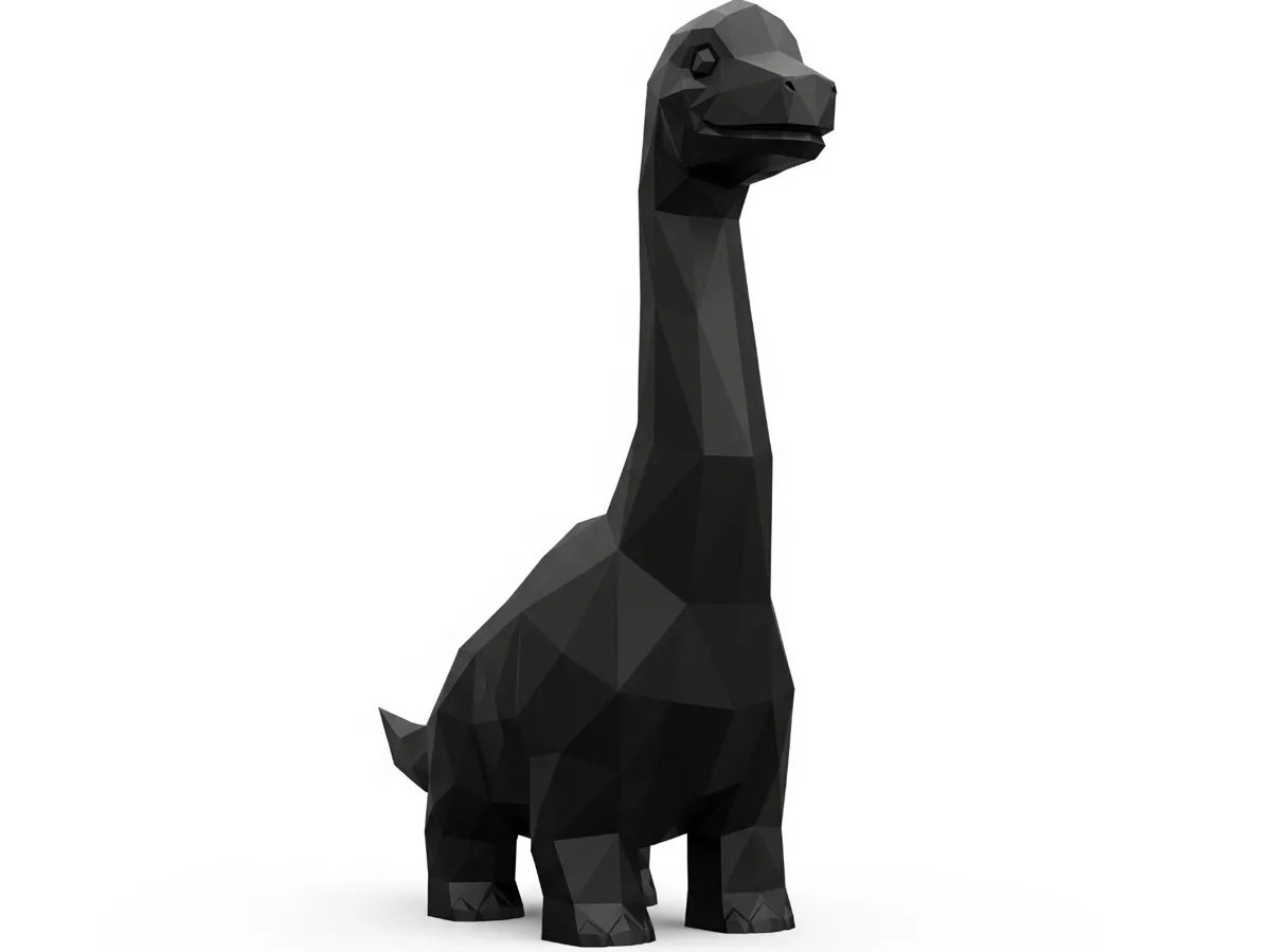 Figurine chibi Brachiosaure low poly