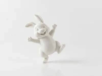 Happy Dancing Bunny - Cartoon Rabbit Easter