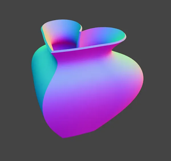 Vase en forme de cœur