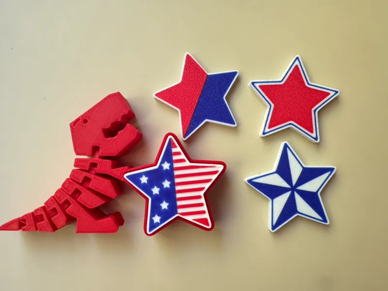 Flexy Rex celebrates the 4th of July + clicker