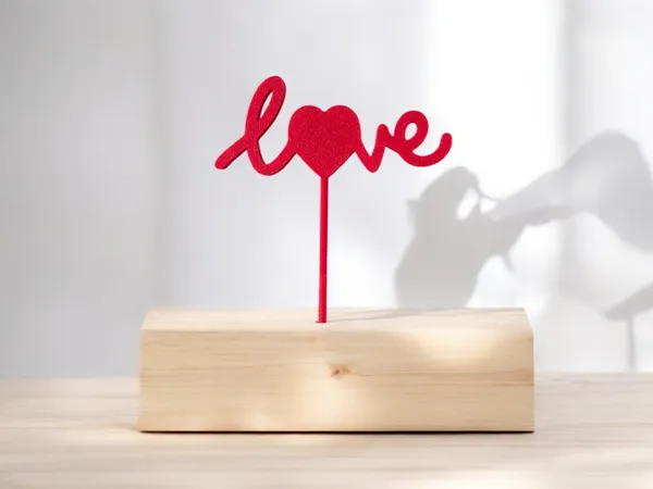 Enseigne « Love » avec cœur intégré