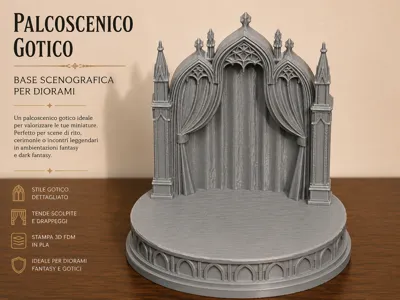 GOTHIC STAGE - SCENIC BASE FOR DIORAMAS