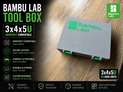 Bambu Lab box tools, hotend, accessories, gridfini