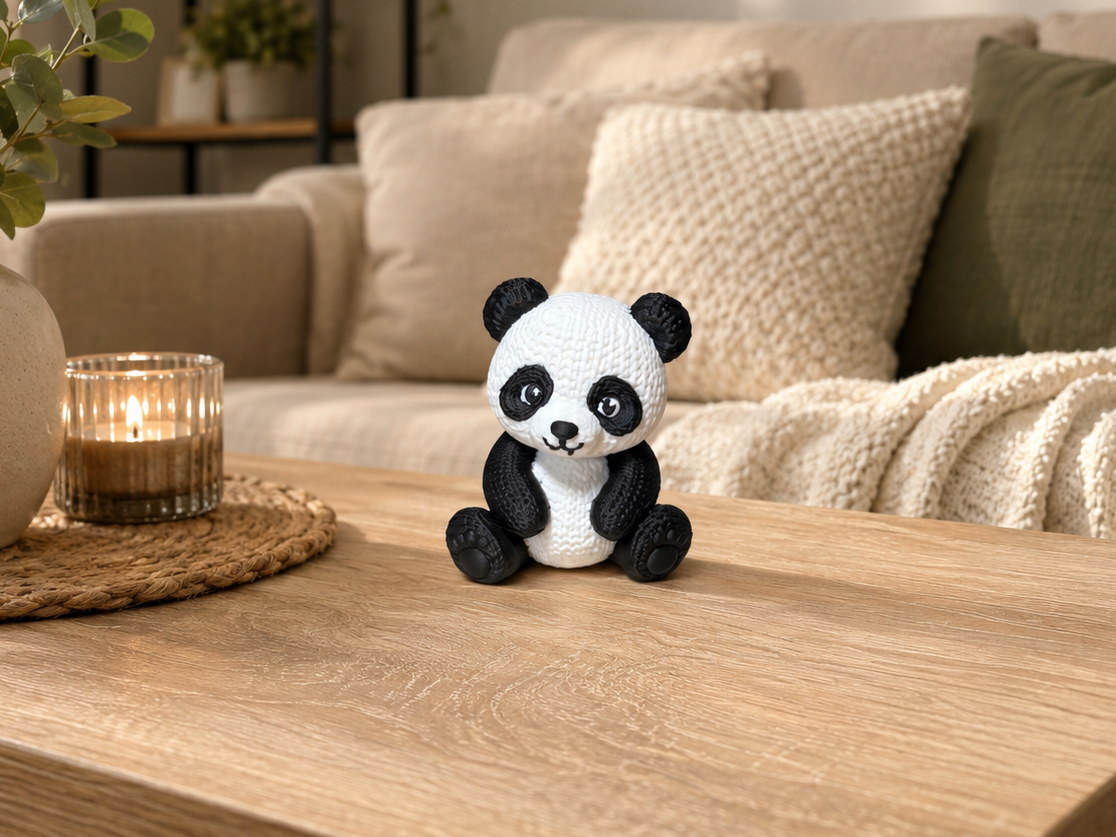 Gestrickter Panda
