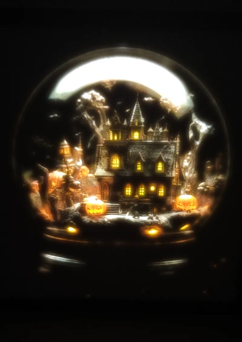 Lithophane Halloween Snow globe