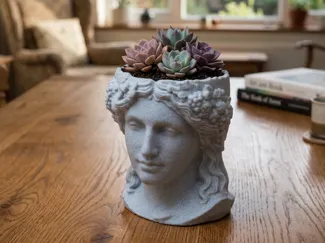 Sculpture of Dionysus planter organiser