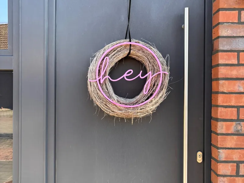 Hey-Kranz- Schriftzug–  Tür- & Wand-Deko