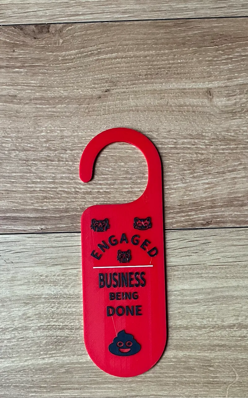 door hanger toilet door hanger