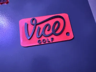 vice golf bag tag