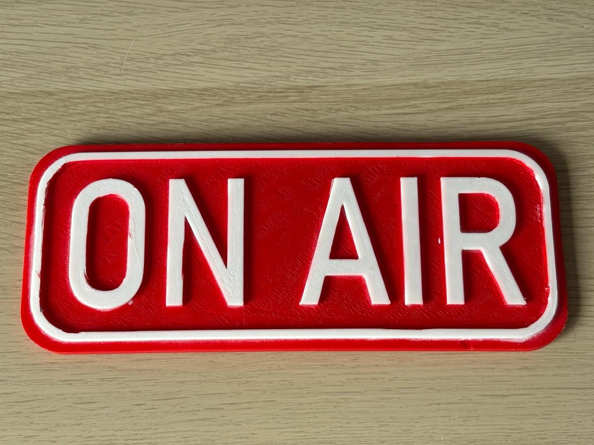 On Air Sign AMS & No AMS (2 Color print)