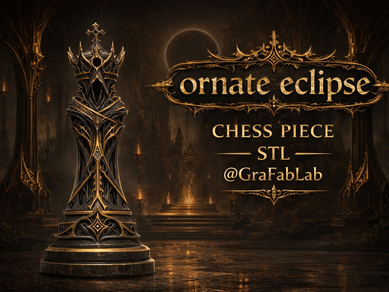 Ornate Eclipse "King" - chess piece