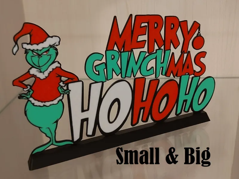 Grinch mit Ständer Merry Grinchmas HoHoHo