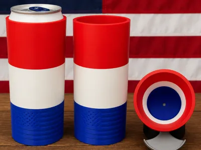 Thin Can 4th of July Koozie - Quick Print