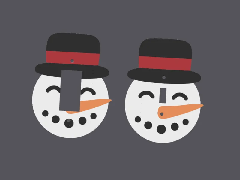 Snowman - Light Switch Cover