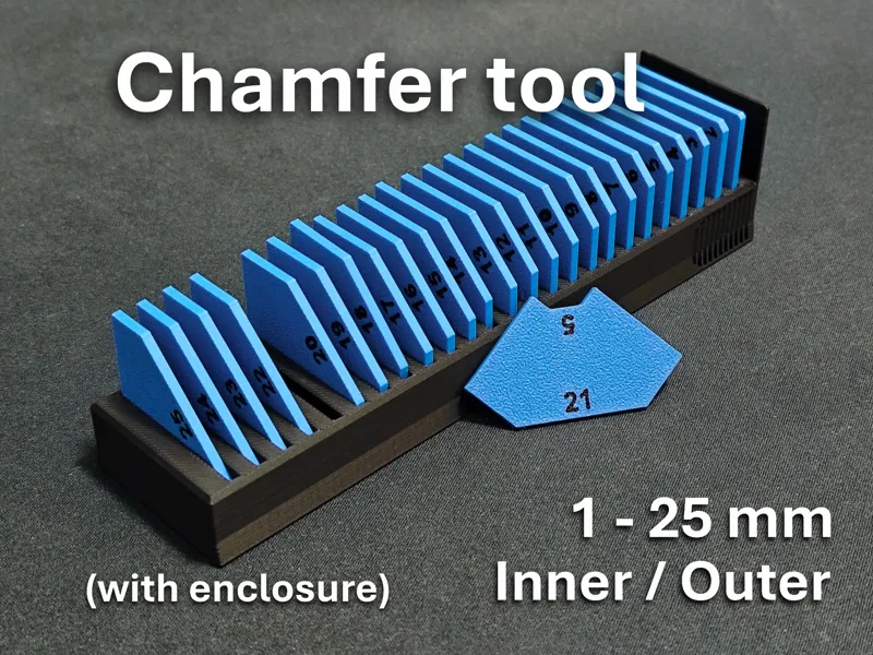 Chamfer gauge tool (inner/outer)