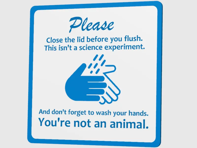 Bathroom Sign - Above the Toilet