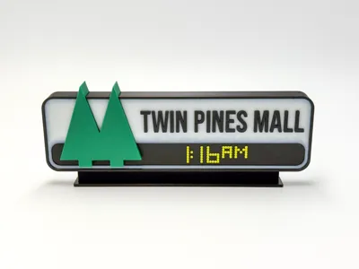 Twin Pines Mall Sign Prop from Back to the Future