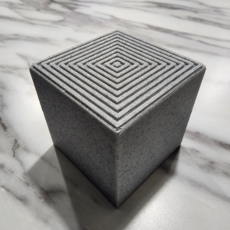 Square Box with Geometric Design 