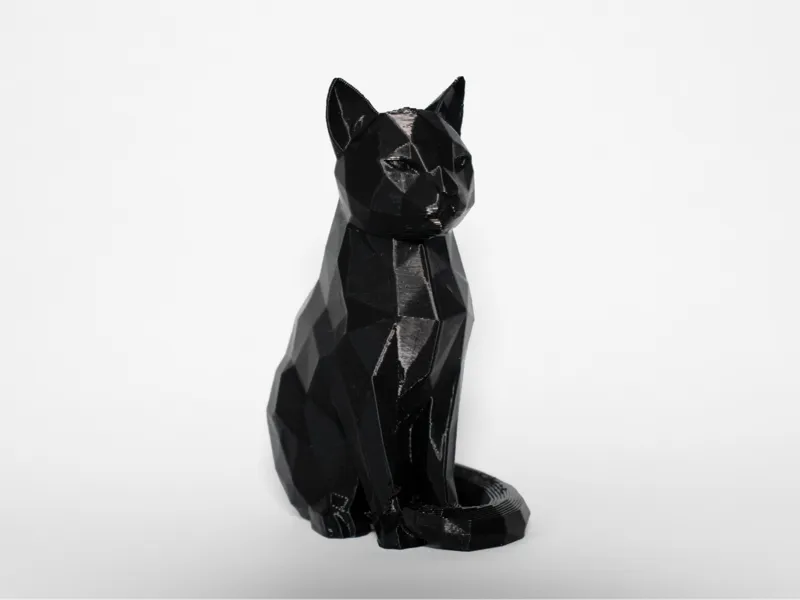 Low-Poly Cat - Cute & Minimal 3D Figurine