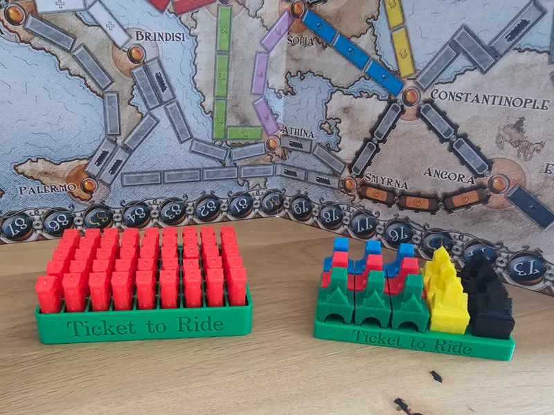 Ticket to Ride Holder Waggons, Cards & Stations