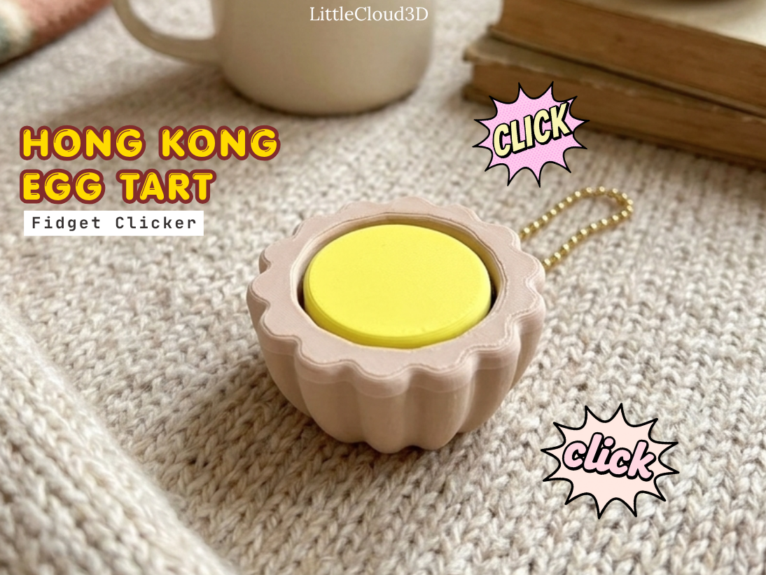 Hong Kong Egg Tart Fidget Clicker 