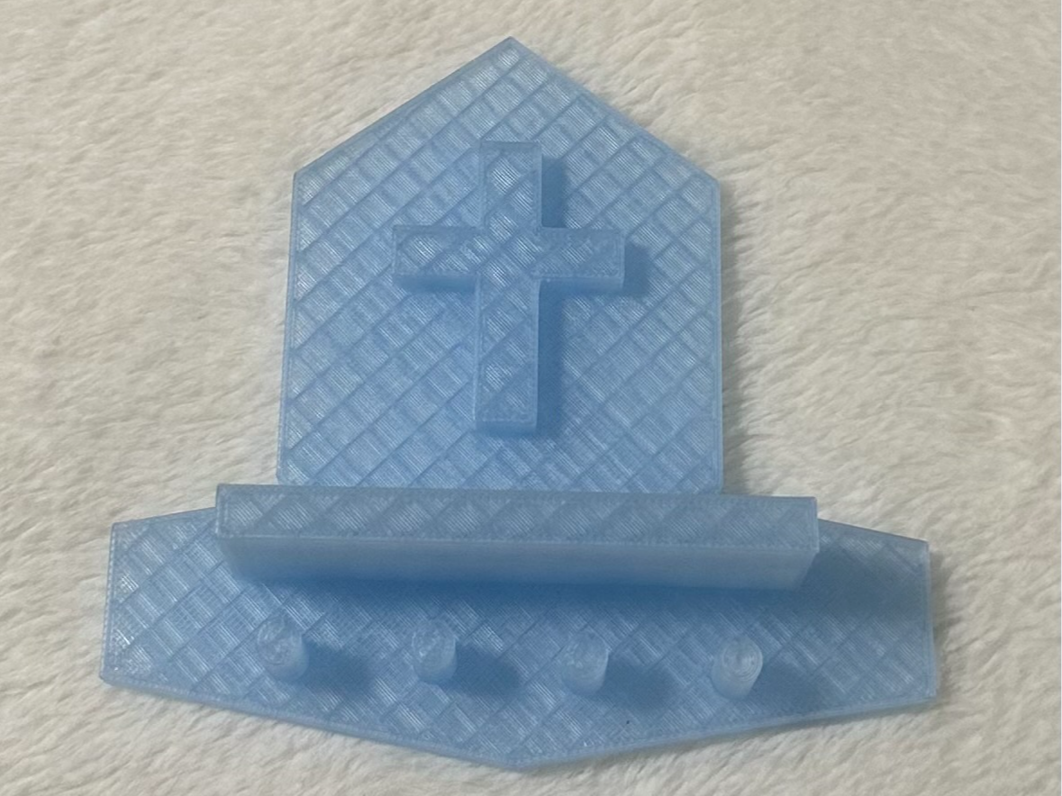 Christian Wall Key Holder With Shelf