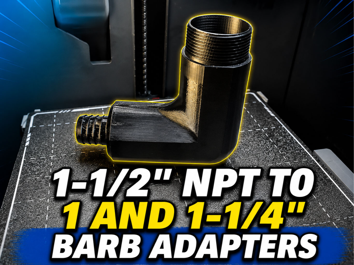1-1/2" NPT Thread to 1" and 1-1/4" Barb Adapters
