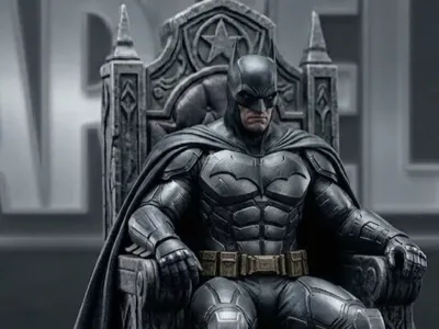 batman on the throne