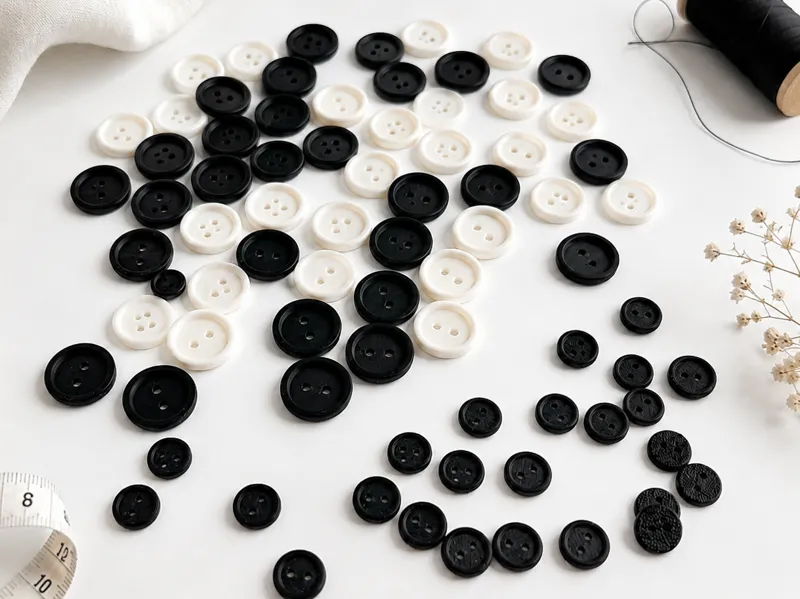 Minimal Two-Hole Buttons – 11 mm & 21 mm