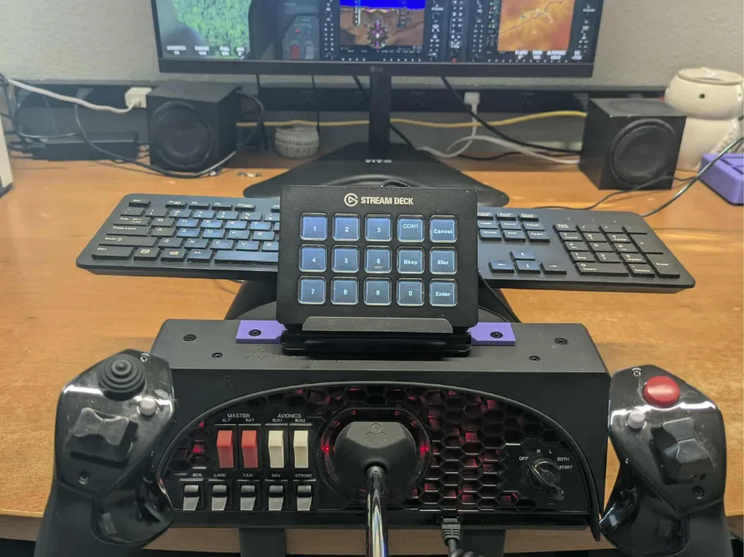 Support Stream Deck pour systeme Honeycomb Alpha/Bravo